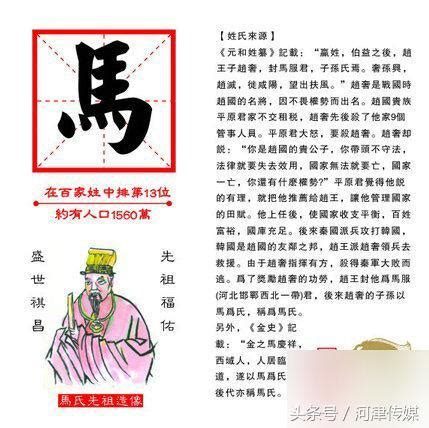 屬馬姓氏|馬姓:得姓始祖,歷史發展,起源演變,遷徙傳播,人口分布,。